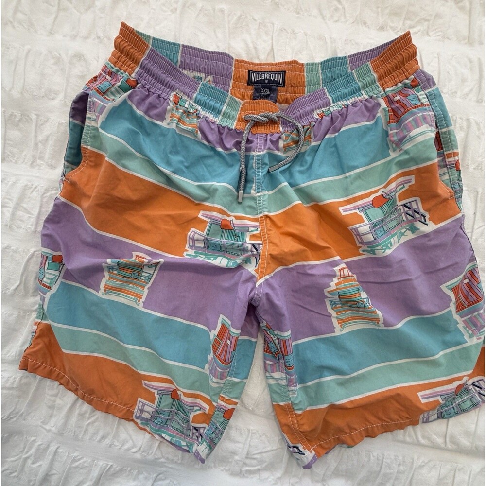 Vilebrequin Men’s Swim Trunks, 3XL, Multi-colored Pattern, GUC
